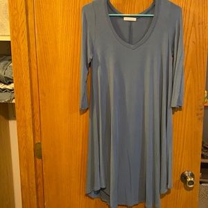 Light blue dress with quarter inch sleeves